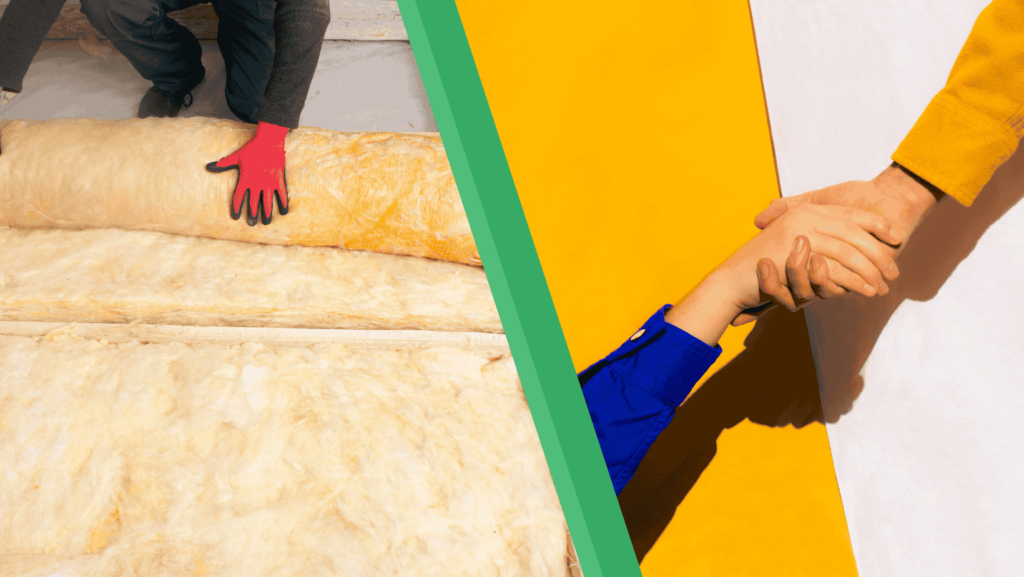 Artisan isolant un mur grâce aux aides financières pour la rénovation énergétique